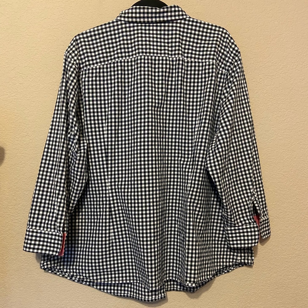 Lauren Ralph Lauren Womens Button Up Shirt Sz 3X Gingham Pink Cuffs Old Money - Picture 2 of 7